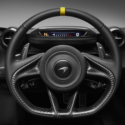 Mclaren Series Customized Design Steering Wheel With Leather And Double Stitching