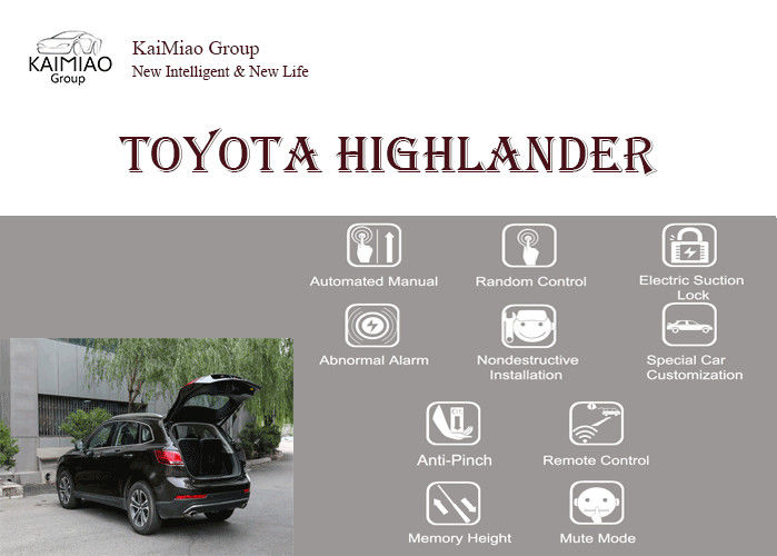 Toyota HighLander Electric Tailgate Lift Assist System In Automotive