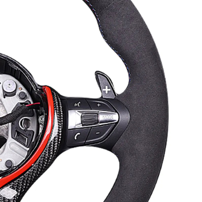 Porsche Series Carbon Fiber Steering Wheel Modification Race Inspired With Shift Paddles