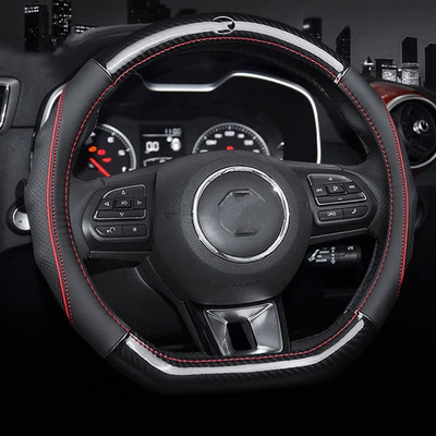 MG Series Double Stitching Car Steering Wheel With Round Top Flat Bottom