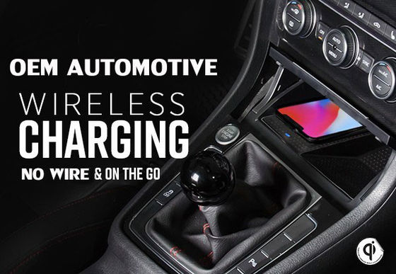 Black Automotive Wireless Charger For Volkswagen Tiguan / Golf 7 / Teramont / T-ROC / Magotan